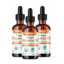 LIQUIDHELTH Vitamin D3 4000 IU, USDA Organic Vitamin D Liquid Kapky pro dospělé a děti, Vegan Vitamin D pro podporu imunitního systému, zdraví kostí, Mood Support, Zdravá pleť - Made in USA (3 Pack)
