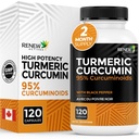 Reew Actives Kurkumin s černým pepřem - 600MG Turmeric Root, 100MG Curcuminoidy na 2 Kapsle - Podporuje Digestion, zdraví jater, společná pomoc a mobilita - Made in Canada - 120 Kapsle