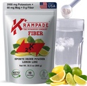 Krampade Fiber Supplement Electrolytes Powder - 9g Prebiotický Fiber + 2000mg doplněk draslíku + hořčík 124; Relief 124; Hydratační pakety 124; Digestivní podpora zdraví