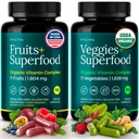 100% Organic Fruits and Veggies Supplement (USDA Organic - Made in USA) 180 potent Fruits and Zeleninary Capsules for Energy Boost & Daily Fruit and Zeleninové Vitamíny - Vegan, Non- GMO, gluten- Free