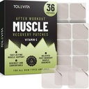 Po cvičení Muscle Recovery Záplaty s vitamínem C - 36 Záplaty pro podporu aktivního životního stylu, Pomáhá Soothe a Obnovit po cvičení, Pohodlné a Easyto- Use pro muže a ženy