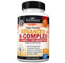 Komplex vitaminu B s vitaminem C pro maximální absorpci - Methylkobalamin b12 & Folát doplněk kyseliny listové - B1 B2 B3 B6 B7 B9 pro podporu imunitního a nervového systému - Non- GMO, 120 počet