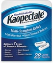 Kaopectate Multi- Symptom Anti- Diarrhealing & Upset Žaludeční Reliever, 28 Kaplety, bílá