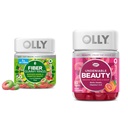 OLLY Fiber Gummy prstence, 5g Prebiotický Vláknina, FOS (Fructooligosacharidy), Dědičná podpora a nepopiratelné Krása Gummy, pro vlasy, kůže, nehty, Biotin, Vitamin C, Keratin, Žvýkací doplněk