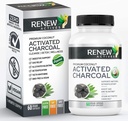 Reew Actives Activated Charcoal Supplement 1100MG / 2 Kapsle - Digestivní podpora a bělení zubů Formule, Žádné umělé přísady - Made in Canada - 60 Kapsle