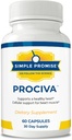 Jednoduchý příslib Prociva - Arjuna Bark Extract Heart Health Dodatek s listovou kyselinou, Vitamin D & Magnesium - Bylinná podpora krevního tlaku a zdravé srdeční údržba pro muže & ženy - 60 Kapsle