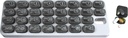 Měsíční Med Organizátor s 31 Denní odstranitelné pilulky pro domácí, práce, cestování, Numbered Pillboxes pro doplňky & Vitamíny (Grey)