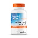 Lékařská nejlepší alfa- lipoová kyselina 600, podporuje antioxidační funkce a glycemické rovnováhy, Non- GMO, gluten Free, Vegan, Soy Free, 600 mg, 60 Veggie Caps