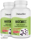 MagicMag C by NaturalSlim, Magnesium Citrate with Draslík for Muscle Relaxation, Sleep Quality, Nerve Function & Electrolyte Support, Denní doplněk hořčíku pro muže a ženy, 100 Kapsle 2pk
