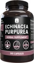 PRŮVODNÍ INGREDIENTY Echinacea Purpurea (365 tobolek) Ne hořčík nebo rýžové plnidla, Vždy čisté, Laboratorní ověřené