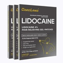 CARELAND Lidokain Gel Patch, 18 Počítání Maximální síla bolest Záplaty pro svalovou úlevu v krku Knee záda a ramena Nevoňavé Numbing Patch pro mýdlové nervy, Sponky