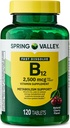 Vitamin B12 Quick- Rozpusťte tablety Dietní dodatek, 2,500 Mcg, Cherry, 120 Počet a přenosné Pill Kontejner (2 položky)