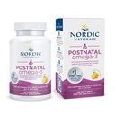 Nordic Naturals Postnatal Omega33, Lemon - 60 Soft Gels - 1120 Total Omega33 + 1000 IU Vitamin D3 - Vhodné pro nové matky; Podporuje optimální wellness, pozitivní nálada, zdravý metabolismus - 30 Služeb