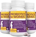 Probiotika pro ženy - 3 balení (180 kapslí) - Ultimate Flora Bloom Probiotický dodatek pro ženy - Zdravý vaginální zápach Probiotika - Vzorec pro pH bilance, UTI, BV & GBS Relief