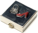 9311 Náměstí malé Pill Box Organizátor Black Red Gold Ženy Cestovní Pill Pouzdro Kapsa Kapesní Kontejner Denní portable Medicine Vitamin Box Medikace Dodatek Mini skladování