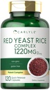 Carlyle Red Yeast Rice Complex CLAS124; 1220mg CLAS124; 120 Kapsle CLAS124; s Policosanol CLAS124; Non- GMO a gluten zdarma dodatek