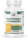 Super Omega-3 Fish Oil, Podporuje Heart Health, 1000 Mg, 300 Mg Omega-3, Rychlé uvolnění Softgels, Made in USA, 60 Softgels