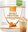 Syrovátkový izolovaný proteinový prášek - Nízký karbonový proteinový prášek pro ženy - slazený s proteinem Stevia syrovátkový pro růst svalů - přírodní čistý proteinový prášek (karamel, 15 Služeb)
