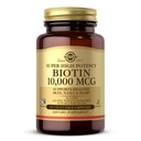Solgar Biotin 10,000 mcg, 60 Zeleninové kapsle - Energie, Metabolismus, Promotes Zdravá pleť, Hřebíky & Vlasy - Super High Potency - Non- GMO, Vegan, Gluten Free, Dairy Free, Kosher - 60 Služeb