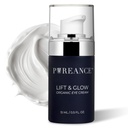 Lift & Glow Organic Eye Cream for Dark Circles and Puffness - Anti Aging Eye Cream for Wrinkles - Reduces Dark Circles and Under Eye Bags - With Kakadu Plum, Coconut Oil, Spirulina & More - 0.5 Fl Oz