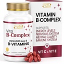 SIGNIFY NATURE vitaBComplex s vitaminem C a E, B Komplexní vitaminy pro ženy a muže, BComplex doplňky, VIT B1, B2, B3, B5, B6, B8, B9, B12, Super B Softgels - 60 CT