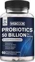 Probiotika 50 Milionů, 23 pásů s organickou prebiotikou, stravovací a imunitní podpora, Freeze- sušená, opožděná verze, lepší než dozen jogurty, 60 Vegan Caps