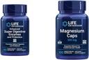 Life Extension 60 Vegetariánské Kapsle Enhanced Super Digestive Enzymy & Probiotika a 100 Magnesium Kapsle pro srdce, kosti, metabolismus Podpora