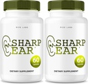 rize laboratoře Sharp Ušní kapsle, Sharp Ušní pilulky pro jasný sluch, Sharp Ušní dodatek k obnovení zdraví sluchu, Sharp Ušní Advanced Formule Maximální síla (120 Kapsle) (Balení 2)