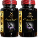Joint Matrix PRO Complex - Podporuje kloub, kolena, chrupavka pro muže a ženy, přírodní Glucosamine Chondroitin s MSM - Hip & Joint - 2 láhve