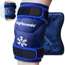 KingPavonini XXL Knee Ice Pack Wrap around all tire Knee After Chirurgie, Velký opakovaně použitelný gel Ice Pack for Injuries, Pain Relief, Otok, Sportovní zranění, 1 Pack (Blue)
