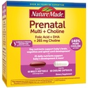 Nature Made Prenatal Vitamin Softgels + Cholin Kapsle, Kyselina listová + DHA + Cholin, 60 Prenatal Vitamíny pro ženy, 60 Cholin doplňky Kapsle, 60 Den Dodávka