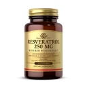 Solgar Resveratrol 250 mg s výtažkem z červeného vína - 30 Softgels - Antioxidant Support - Non- GMO, Gluten Free, Dairy Free - 30 Služeb