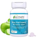 EZ Rozpustný Multivitamin Bez železa, 18 Vitamíny a minerály Včetně vitaminu A, Biotin, Vitamin B12, Vitamin C, Vitamin D3, Zink a další, Sugar- Free, 1- Month Supply - 1 balení