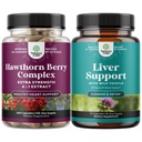 Svazky extra síly Hawthorn Berry Kapsle - Extract Digestion and Heart Health Supplement a Cleanse a Detox & Opravy Formule - Bylinný doplněk pro podporu jater