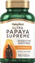 Piping Rock Papaya Dědičné Enzymy Žvýkačky 124; 180 Tablety 124; Dodatek pro ženy a muže 124; Tropické Flavor 124; Vegetariánské, Non- GMO, Gluten Free Formule