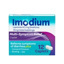 Imodium Multi- Symptom Relief Caplet, Loperamid Hydrochloride & Simethicone Anti- Diarrheail Medicine for Relief of Diarhea, Gas, Bloating, Cramps & Pressure, HSA / FSA Qualible, 12 ct