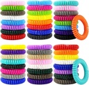 Mosquito Repelent Náramky 50 Pack, Individuálně zabalené Mosquito Repelent Bandy s 60 Pcs Mosquito Repelent Nálepky, DEET-Free Mosquito náramky Záplaty pro dospělé a děti vnitřní venkovní