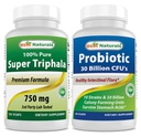 Nejlepší Naturals Triphala 750 mg & Probiotic 10 Strains & 30 Billion CFU