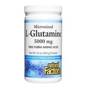 Přírodní faktory Mikronizované L- glutamin 5000 mg prášek - Easy Absorption Gut Health Support Supplement - Powder Amino Acid Supplement Podporuje svalové zotavení - 16 oz (90 Služeb)