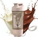 Hurricup 22 Oz protein třepačka láhev pro proteinové směsi, BPA zdarma protein třepačky pro proteinové třepačky, syrovátka Powder Smoothie Cup pro předcvičení míchačka láhev, Gym příslušenství pro ženy a muže, šedá