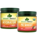 Organic Muscle Bundle - Pre- Workout Powder for Energy (Passionfruit Guava) + doplňovač pro hydrataci (Meloun vodní) - USDA Certified Organic