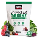 FORCE FACTOR Smarter Green Chews, Green and Superfoods with Probiotics, Antioxidants, and Fiber, Green Supplement to Support Digestion, Nitric Oxide, and Energy, 60 Soft Chews