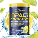 MHP Impact Hydratace Electrolyte Creatine Sports Drink Mix, Žádné umělé sladkosti nebo barvy, Výkon, Síla, Zotavení, Lemon Lime, 30 Služební