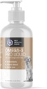 Omega 3 Fish Oil for Dogs - Omega 3 Pro kůže & Coat Dog Fish Oil Supplement w / Pump - Fish Oil Dog Omega 3 Supplement - EPA & DHA Fatty Acid Fish Oil for Dogs Skin and Coat - 8 oz