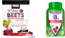Force Factor Total Beets Blood Pressure Support with Grapeseed Extract & Vitafusion Extra Force B12 for Energy, Cherry Ochucené gumové gumy