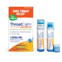 Boiron throat Calm On The Go Travel Essential for Relief of Sore throat, or Scratchy, Red or dry throat, and Harsenness - 2 hrabě (160 Pellets)
