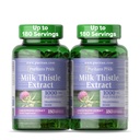 Puritan je Pride Mléko Thistle Silymarin 4: 1 Koncentrace Extrakt 200mg (1000 Mg Ekvivalentní) Dietní dodatek pro podporu jater, 6 Měsíční dodávky, 180 Počet 2-Pack