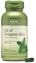 GNC Herbal Plus Oil of Oregano 60mg Dodatek, Vegetariánské, Podporuje General Well- Bytí, 100 Služeb