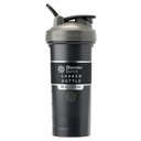 BlenderBottle Classic V2 Shaker Bottle Perfect for Protein Shakes and Pre Workout, 28- Ounce, Grey / Black, Black Shadow
