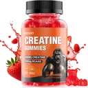 HOOLOO Creatine Gummies 5000mg Creatine Monohydrát, 1000mg BCAA per Serving - Žvýkací Vegan Cukr zdarma Gummies, Jahodová příchuť (1 měsíc dodávky)